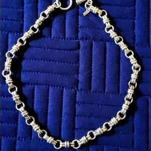 STERLING SILVER TOGGLE NECKLACE